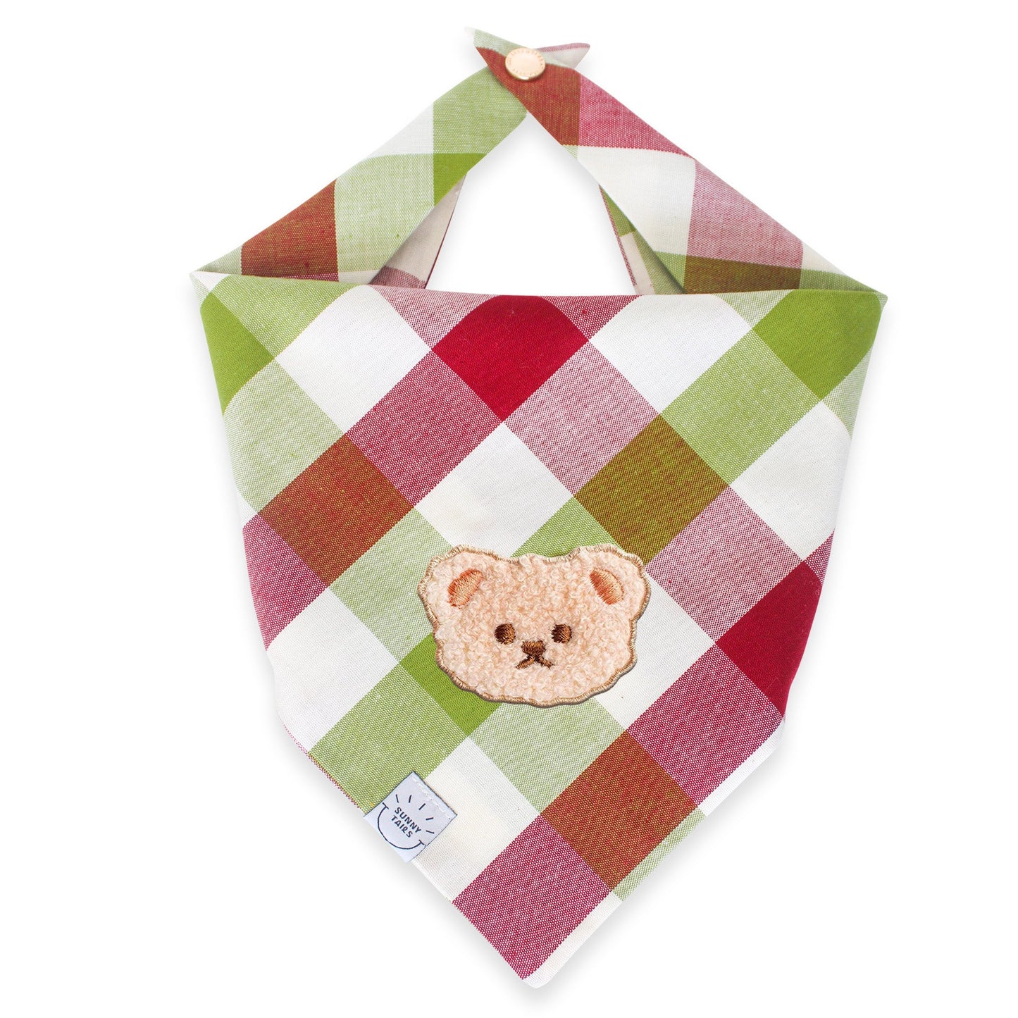 Picnic Plaid Teddy Bear Dog Bandana