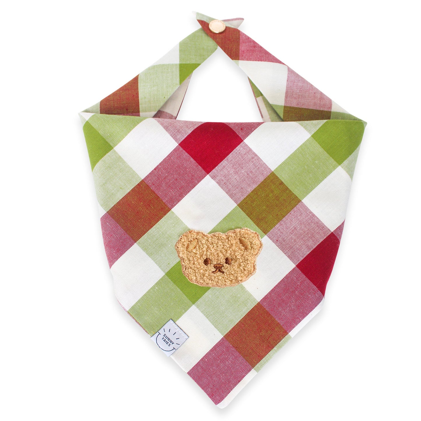 Picnic Plaid Teddy Bear Dog Bandana