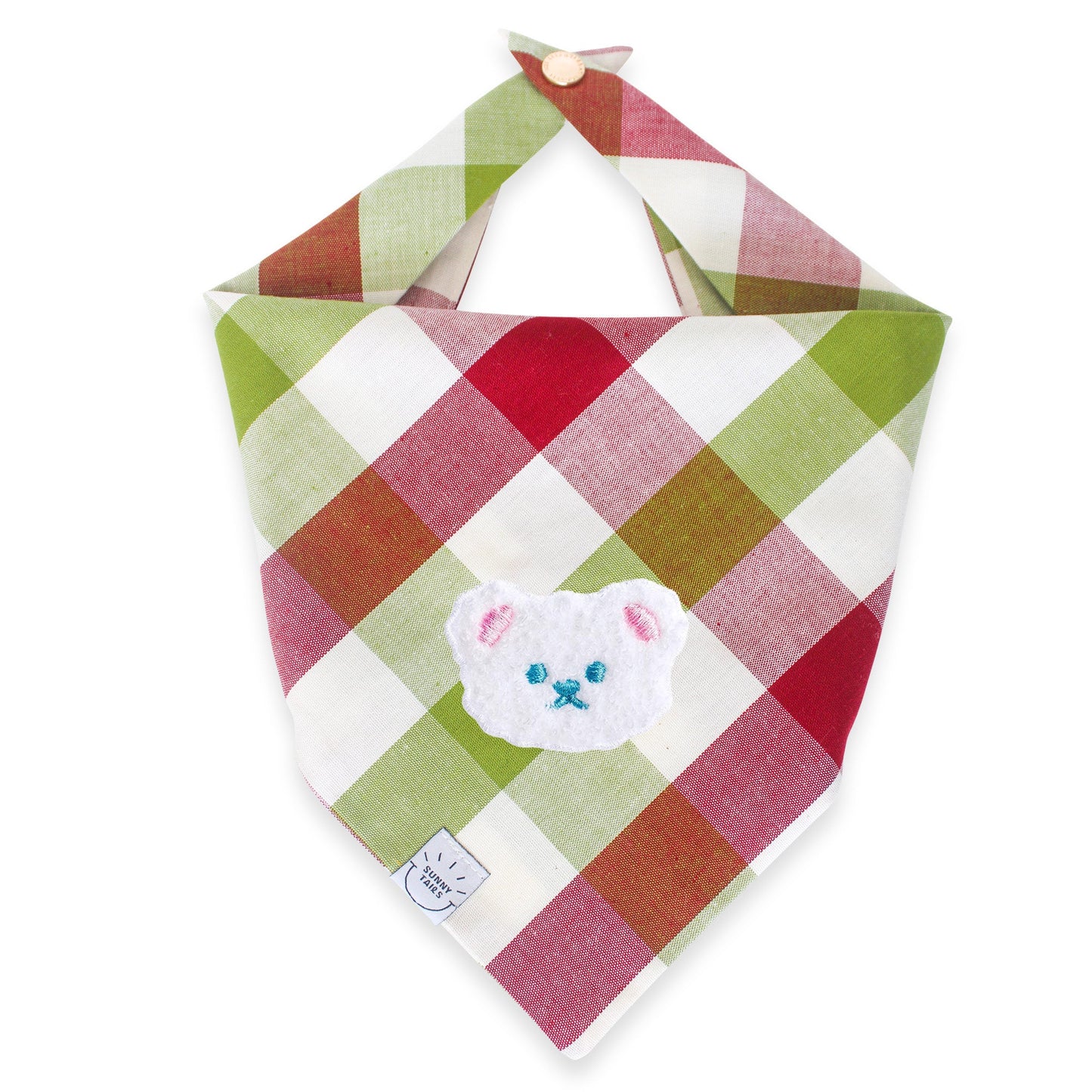 Picnic Plaid Teddy Bear Dog Bandana