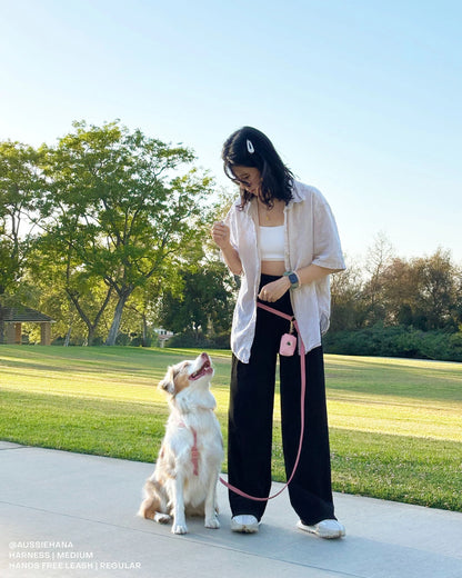 Perfect Pink Wide Twist Lock 4-in-1 Convertible Hands Free Cloud Dog Leash