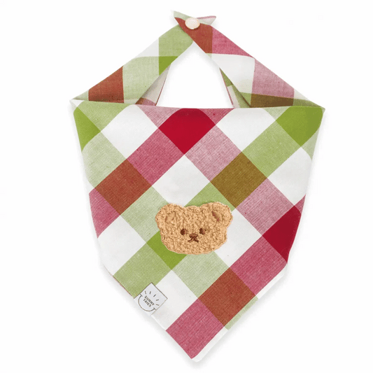 Picnic Plaid Teddy Bear Dog Bandana