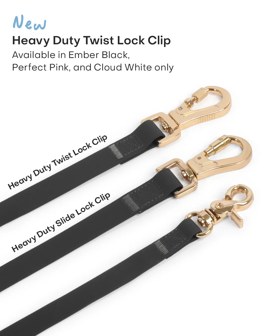 Perfect Pink Wide Twist Lock 4-in-1 Convertible Hands Free Cloud Dog Leash
